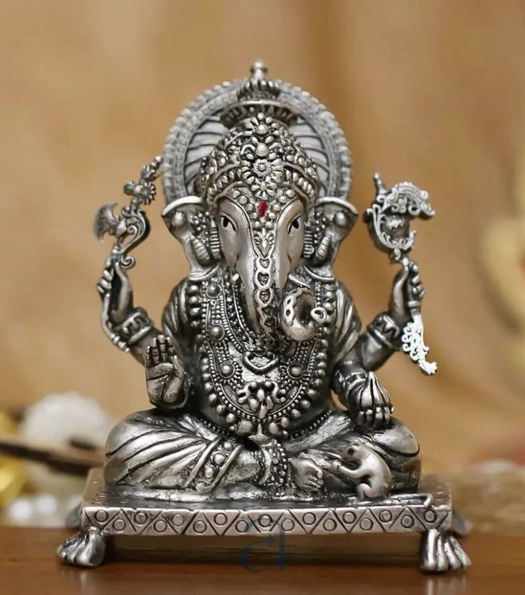 Silver Ganesha Idol