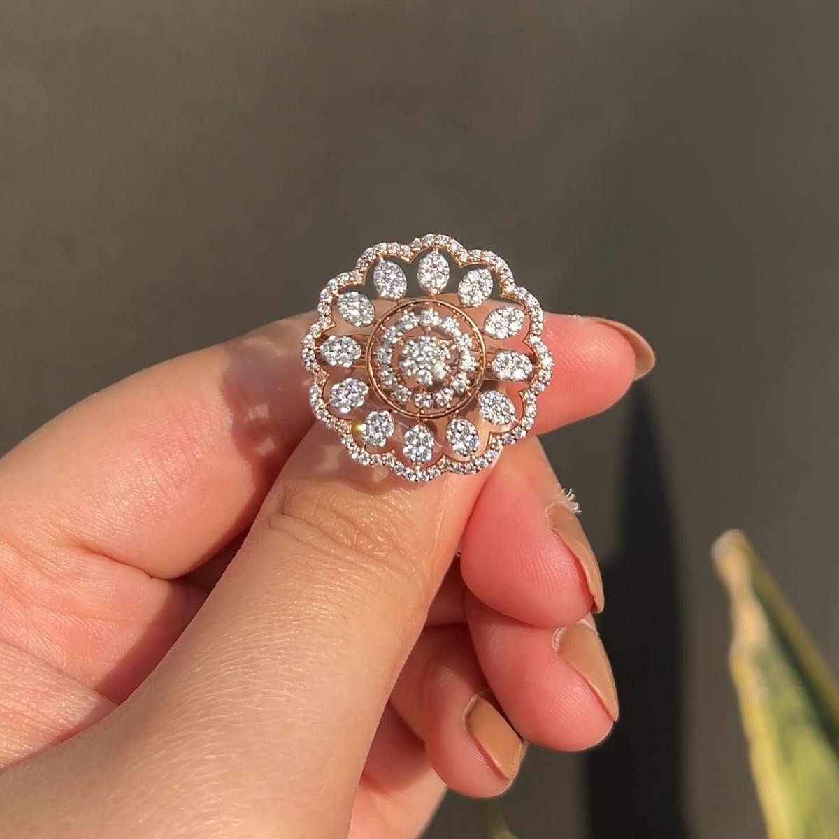 Floral Diamond Band