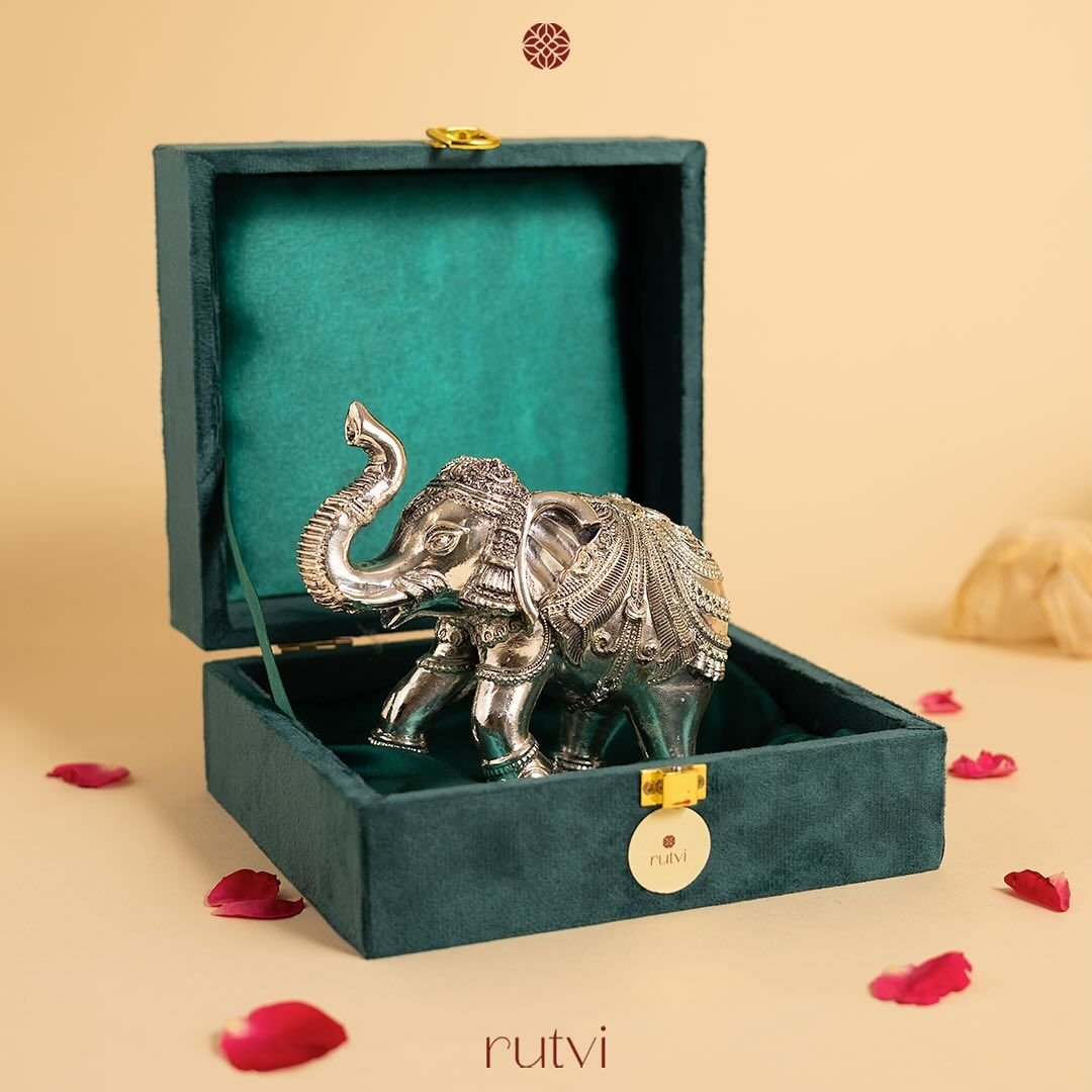 Silver Elephant Keepsake Box