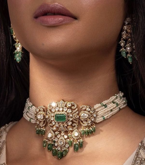 Silver Beaded Choker