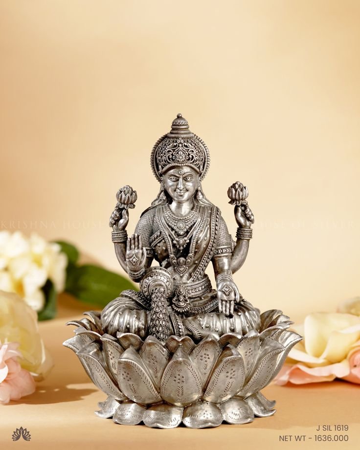 Silver Lakshmi Idol